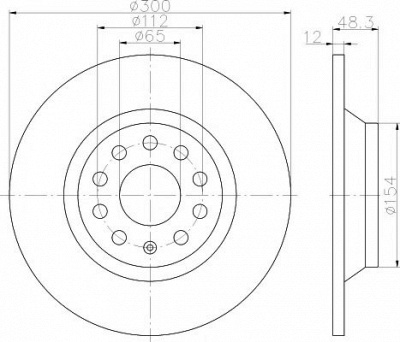 HELLA PAGID 8dd355119481 -  Тормозной диск